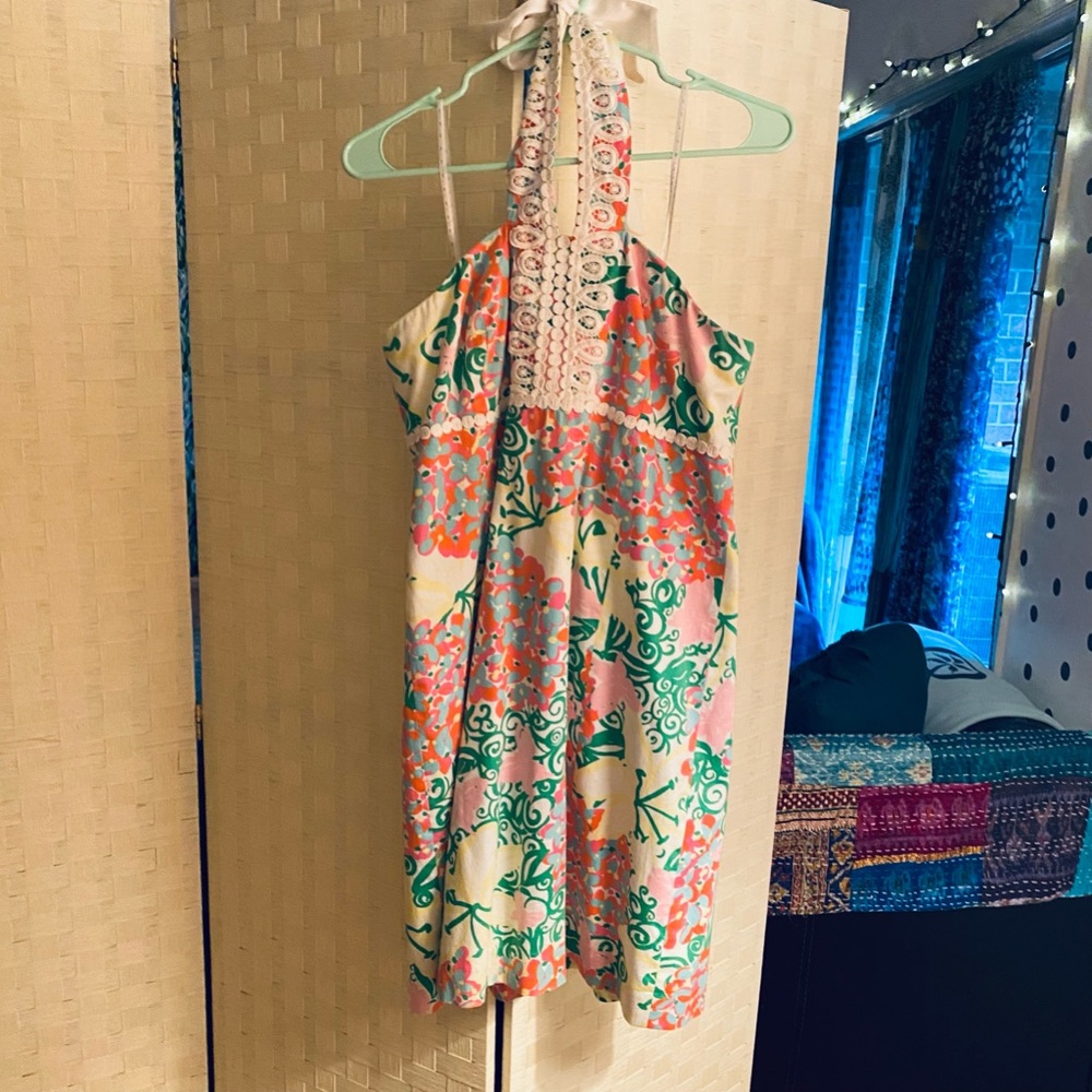 ‼️SALE‼️Lilly Pulitzer🌺🌸 Floral Halter Dress!